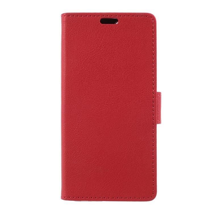 Litchi Texture Wallet Stand Leather Mobile Casing for Google Pixel 2 - Red-1