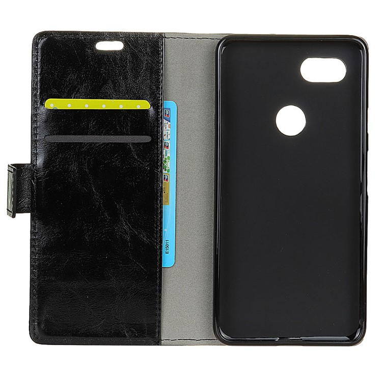 Crazy Horse Wallet Leather Stand Casing for Google Pixel 2XL - Black-4