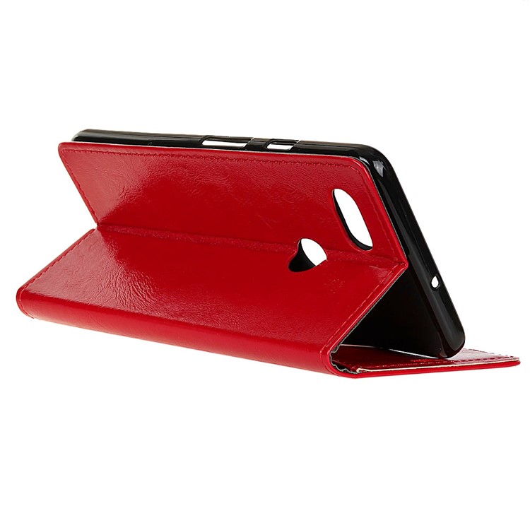 Crazy Horse Wallet Leather Stand Casing Cover for Google Pixel 2XL - Red-5