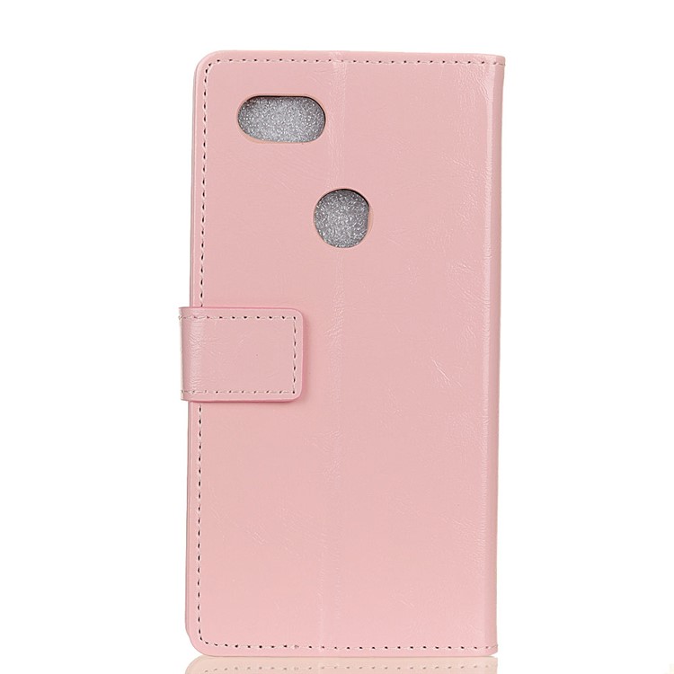 Crazy Horse Wallet Leather Stand Shell for Google Pixel 2XL - Pink-2