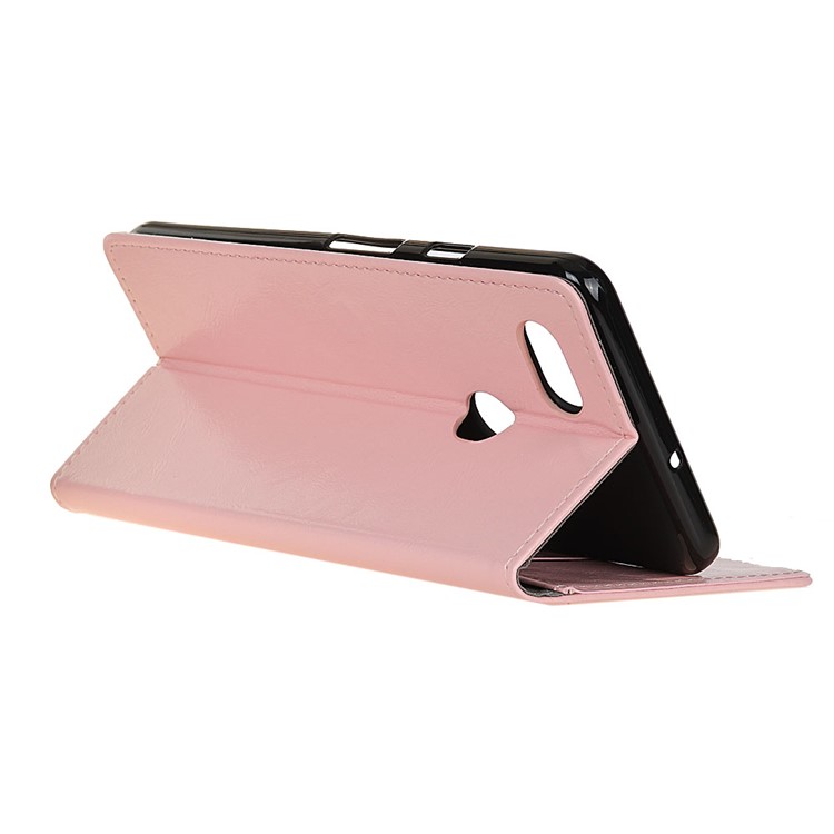 Crazy Horse Wallet Leather Stand Shell for Google Pixel 2XL - Pink-4