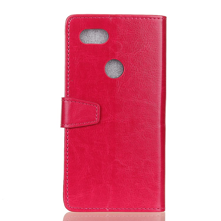 Crazy Horse Wallet Leather Stand Shell for Google Pixel XL2 - Rose-2