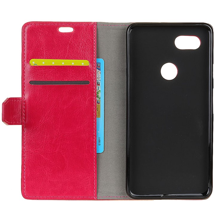 Crazy Horse Wallet Leather Stand Shell for Google Pixel XL2 - Rose-4