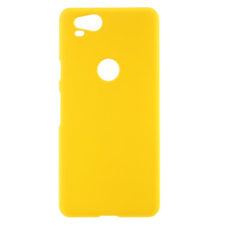 For Google Pixel 2 Rubberized Hard Plastic Mobile Case - Yellow-1