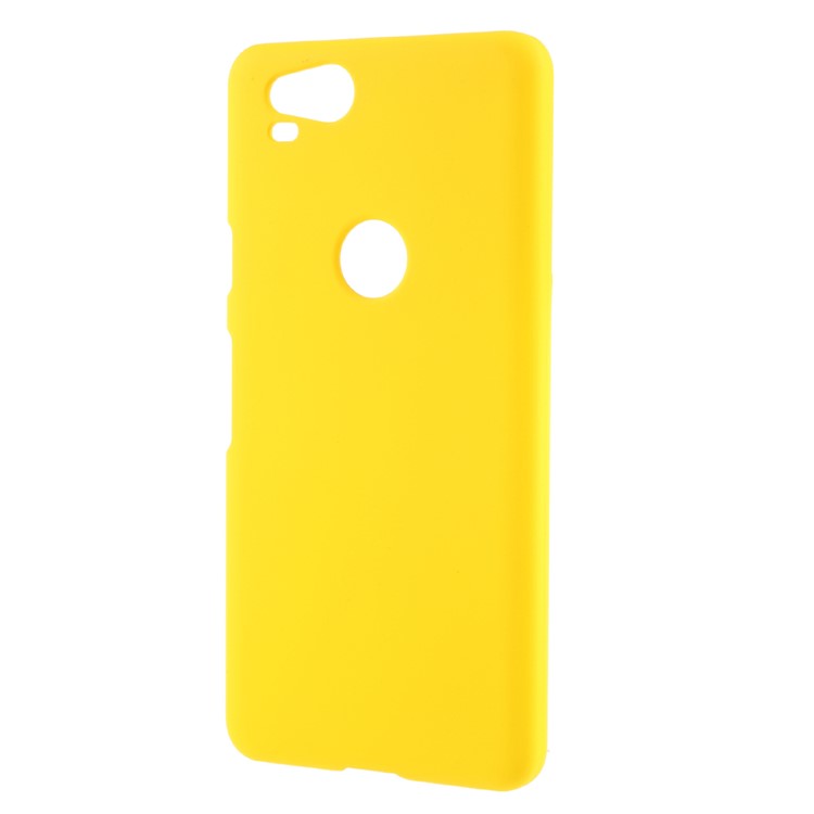 For Google Pixel 2 Rubberized Hard Plastic Mobile Case - Yellow-2