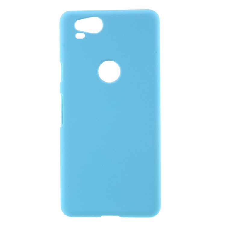 Rubberized Hard Plastic Mobile Cover for Google Pixel 2 - Baby Blue-1
