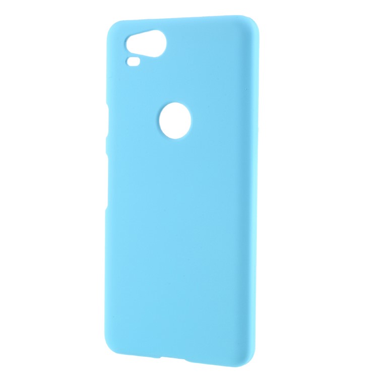 Rubberized Hard Plastic Mobile Cover for Google Pixel 2 - Baby Blue-2