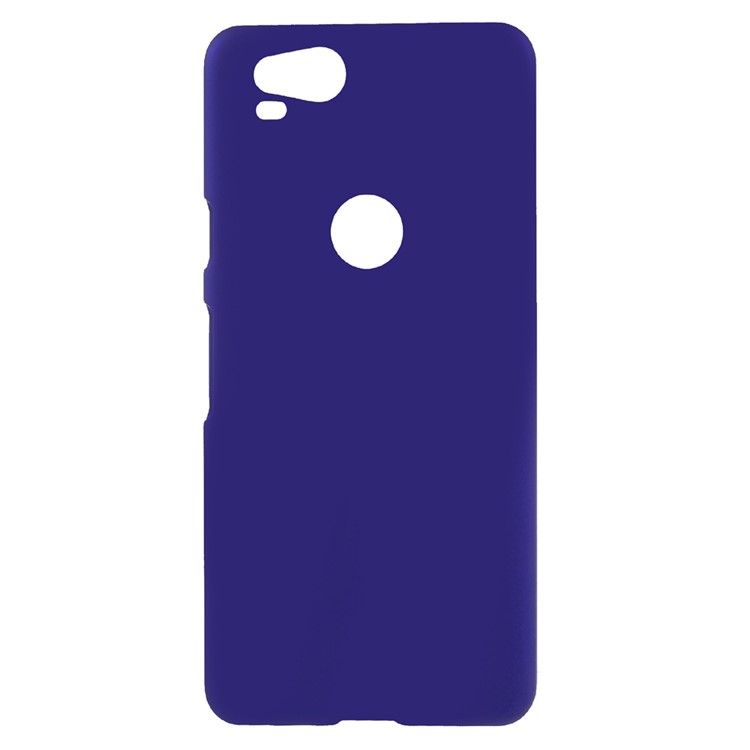 For Google Pixel 2 Rubberized Hard Plastic Back Case Protector - Dark Blue-1