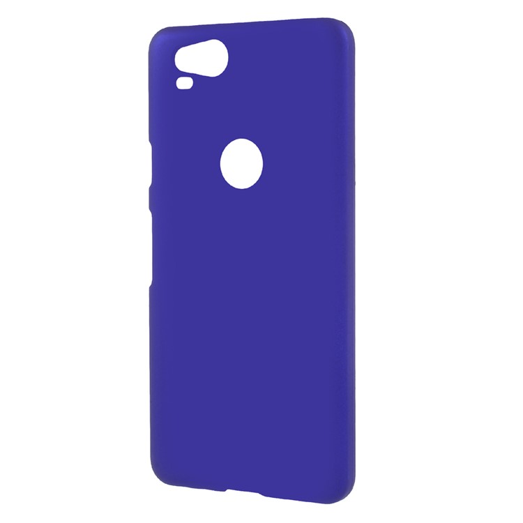 For Google Pixel 2 Rubberized Hard Plastic Back Case Protector - Dark Blue-2