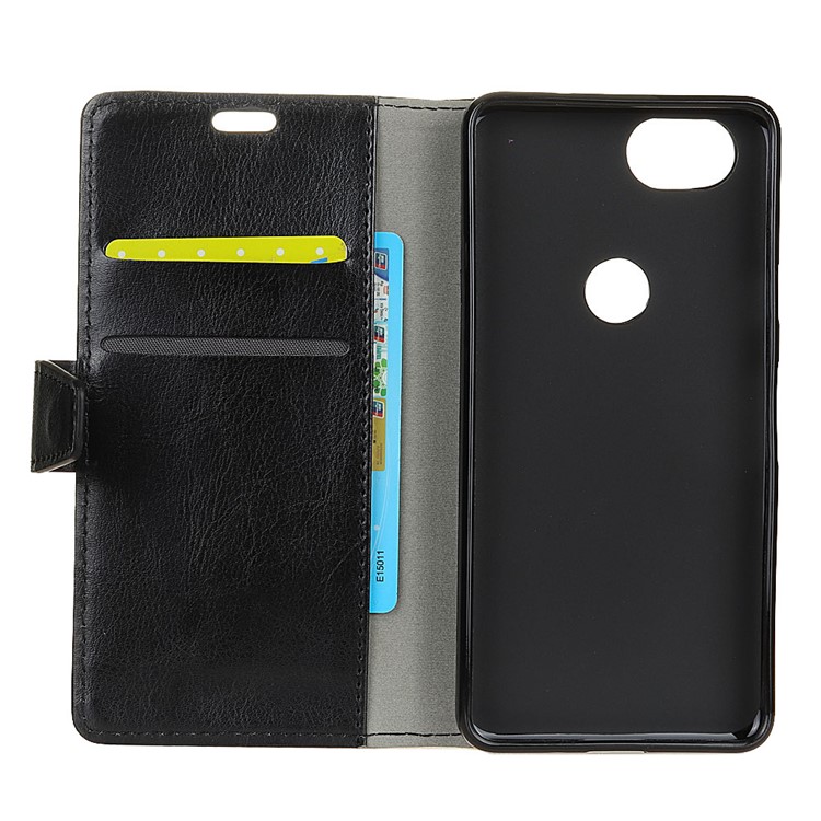 Crazy Horse PU Leather Wallet Stand Mobile Case for Google Pixel 2 - Black-4