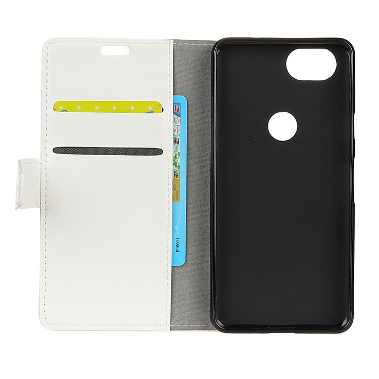 Crazy Horse PU Leather Wallet Stand Cover for Google Pixel 2 - White-3