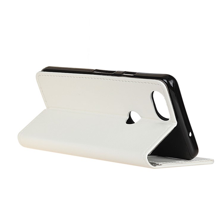 Crazy Horse PU Leather Wallet Stand Cover for Google Pixel 2 - White-4