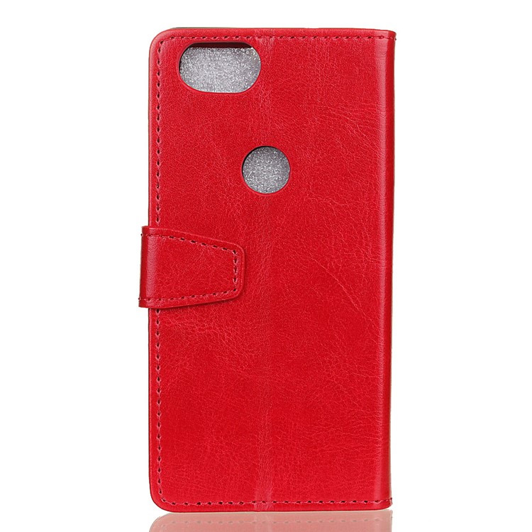 Crazy Horse PU Leather Wallet Stand Phone Shell for Google Pixel 2 - Red-2