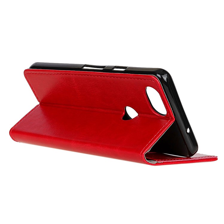 Crazy Horse PU Leather Wallet Stand Phone Shell for Google Pixel 2 - Red-5