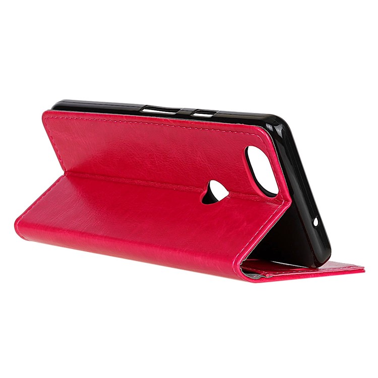 Crazy Horse PU Leather Wallet Phone Case with Stand for Google Pixel 2 - Rose-3