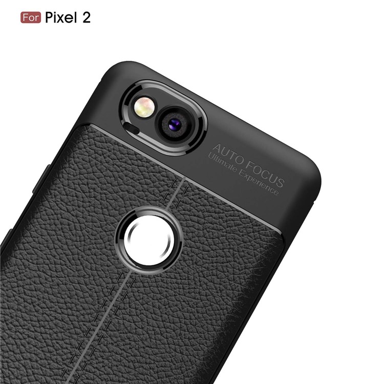 Litchi Grain Soft TPU Phone Case for Google Pixel 2 - Black-5