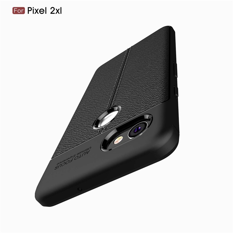 Litchi Grain TPU Phone Cover for Google Pixel XL2 - Black-10