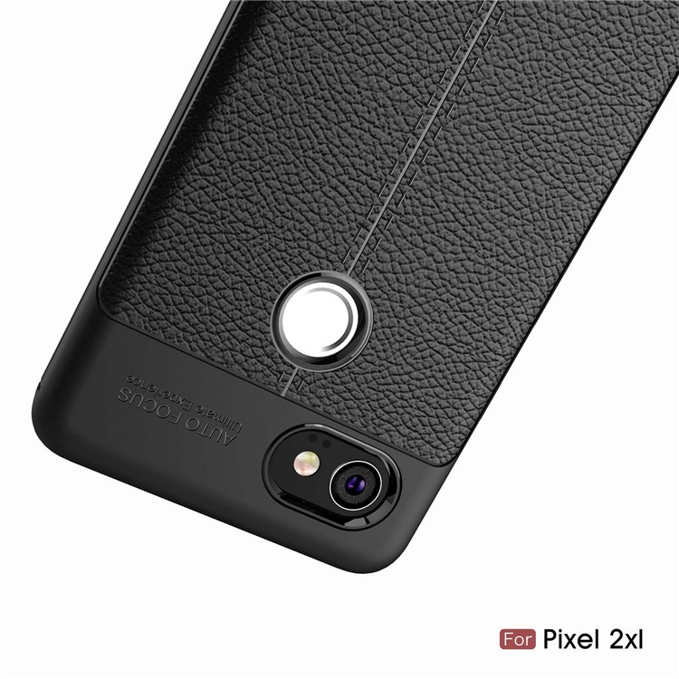 Litchi Grain TPU Phone Cover for Google Pixel XL2 - Black-11
