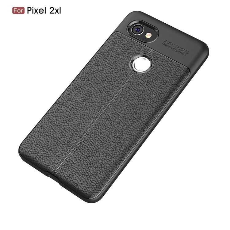 Litchi Grain TPU Phone Cover for Google Pixel XL2 - Black-12