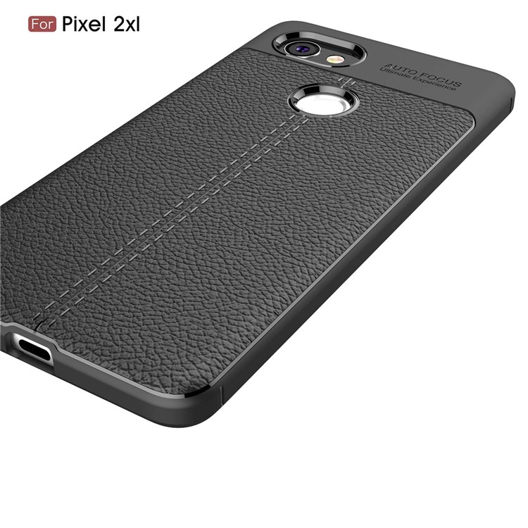 Litchi Grain TPU Phone Cover for Google Pixel XL2 - Black-4