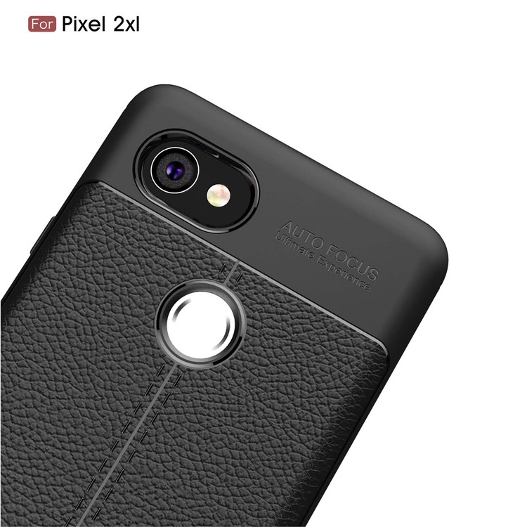 Litchi Grain TPU Phone Cover for Google Pixel XL2 - Black-5