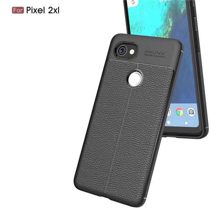 Litchi Grain TPU Phone Cover for Google Pixel XL2 - Black-6