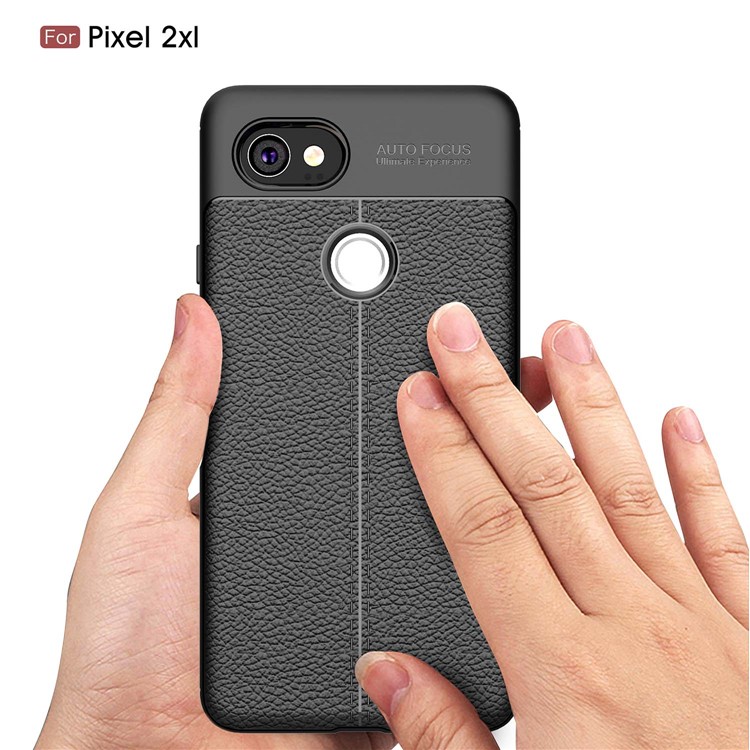 Litchi Grain TPU Phone Cover for Google Pixel XL2 - Black-7