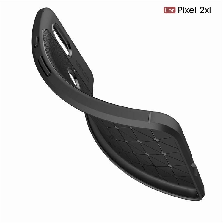 Litchi Grain TPU Phone Cover for Google Pixel XL2 - Black-9