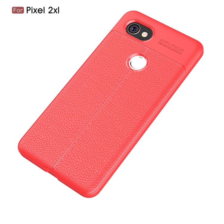 Litchi Grain TPU Case Shell for Google Pixel XL2 - Red-2
