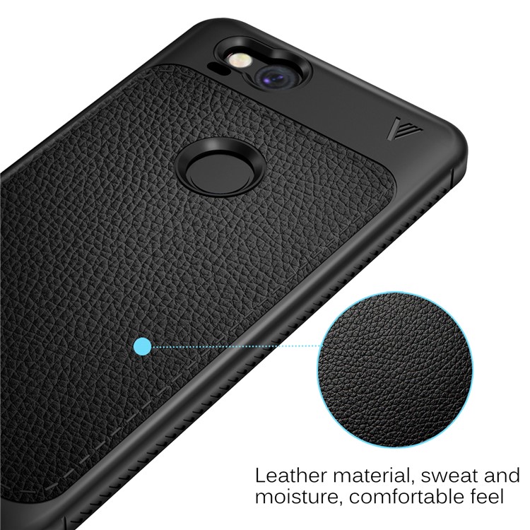 IVSO Gentry Series Leather Coated TPU Business Phone Case for Google Pixel 2 - Black-3