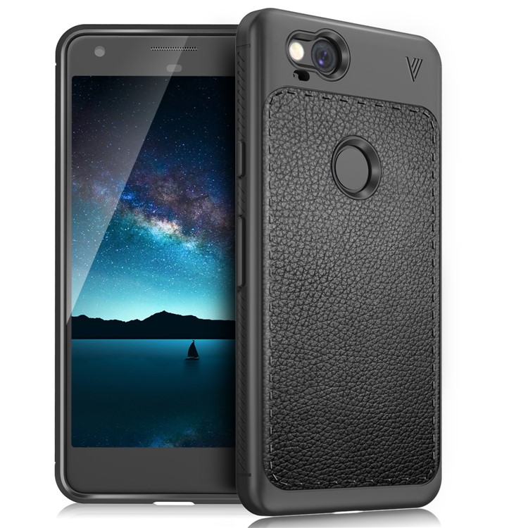 IVSO Gentry Series Leather Coated TPU Business Phone Case for Google Pixel 2 - Black-9