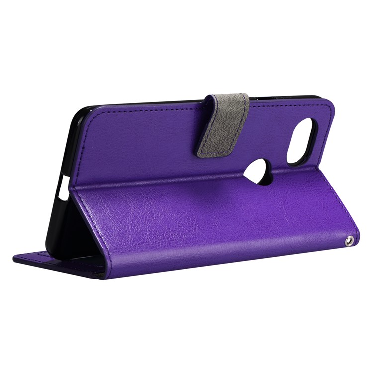 BTRCASE Crazy Horse PU Leather Wallet Case for Google Pixel 2 XL - Purple-4