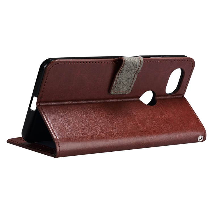 BTRCASE Crazy Horse Wallet Leather Stand Cover for Google Pixel 2 - Brown-4