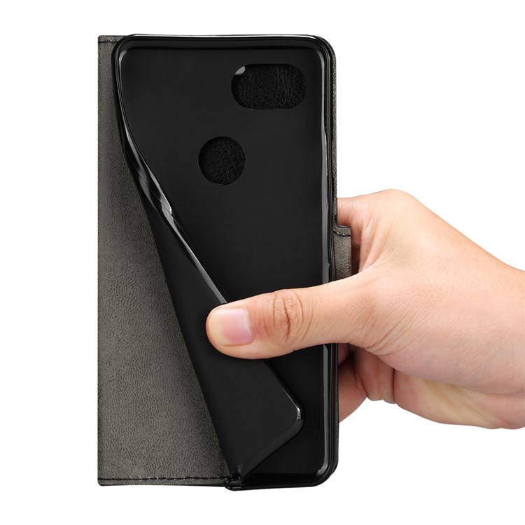 BTRCASE Crazy Horse Wallet Leather Stand Cover for Google Pixel 2 - Brown-5