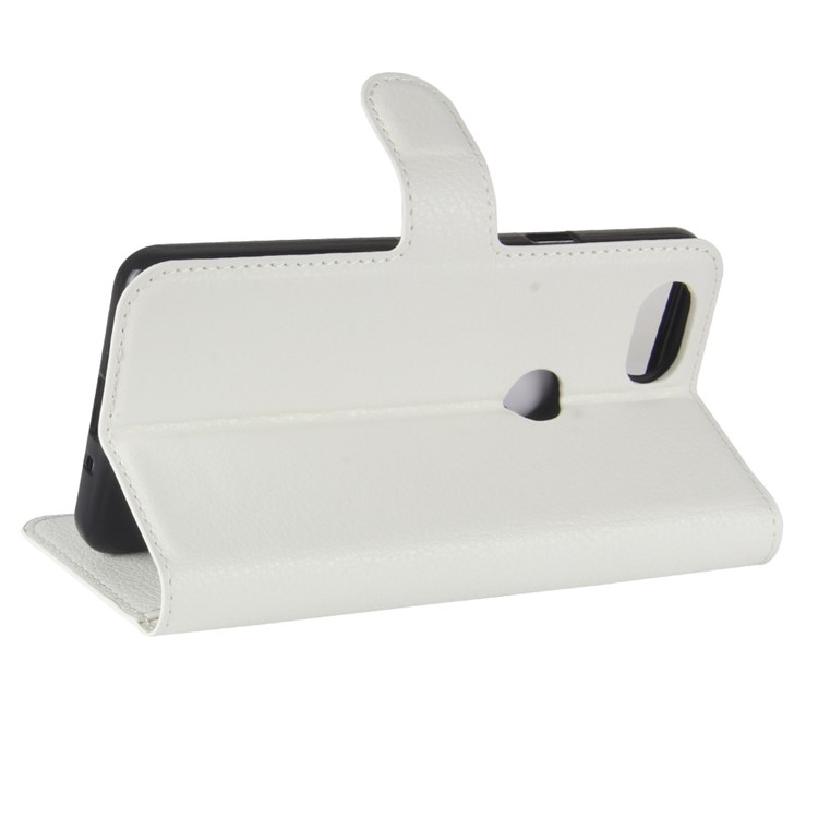 Litchi Skin Wallet Leather Stand Cover for Google Pixel 2 XL - White-5