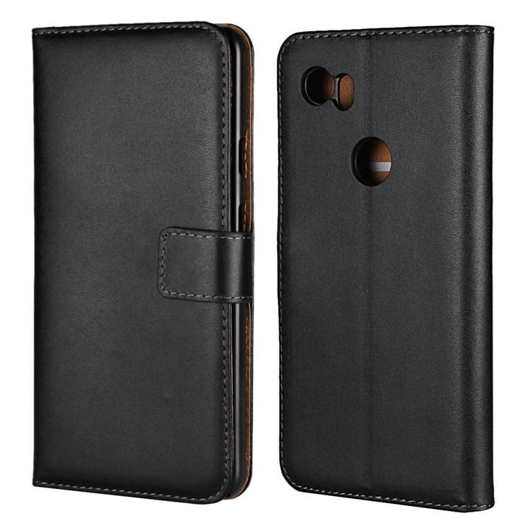 Split Leather Wallet Magnetic Cellphone Shell for Google Pixel 2 XL - Black-2
