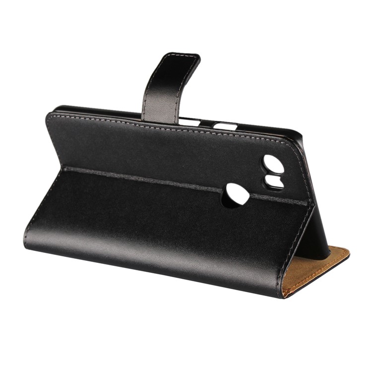 Split Leather Wallet Magnetic Cellphone Shell for Google Pixel 2 XL - Black-6