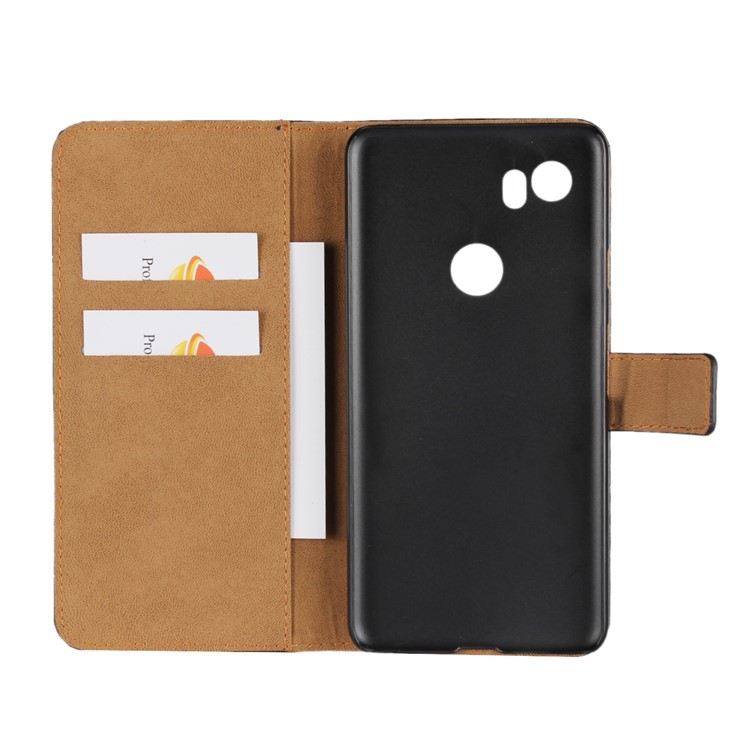 Split Leather Wallet Magnetic Cellphone Shell for Google Pixel 2 XL - Black-7