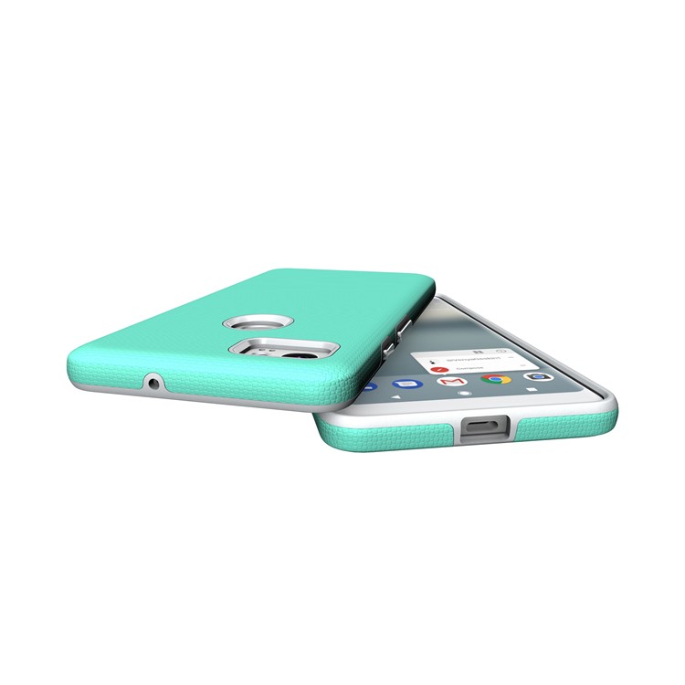 Anti-skid Hybrid PC + TPU Armor Mobile Shell for Google Pixel 2 XL - Cyan-6
