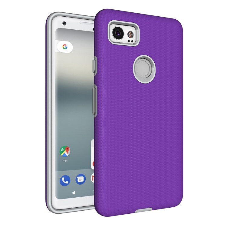 Anti-skid Hybrid PC + TPU Armor Back Casing for Google Pixel 2 XL - Purple-1