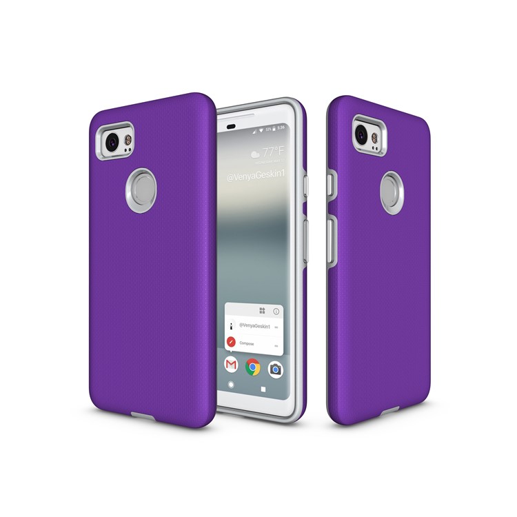 Anti-skid Hybrid PC + TPU Armor Back Casing for Google Pixel 2 XL - Purple-10