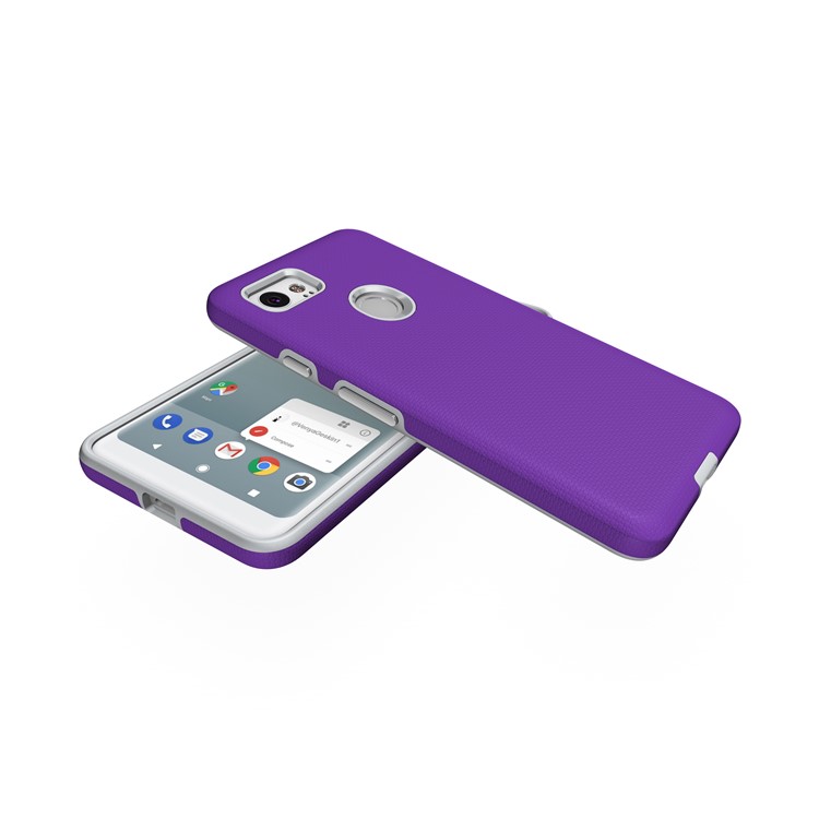 Anti-skid Hybrid PC + TPU Armor Back Casing for Google Pixel 2 XL - Purple-2