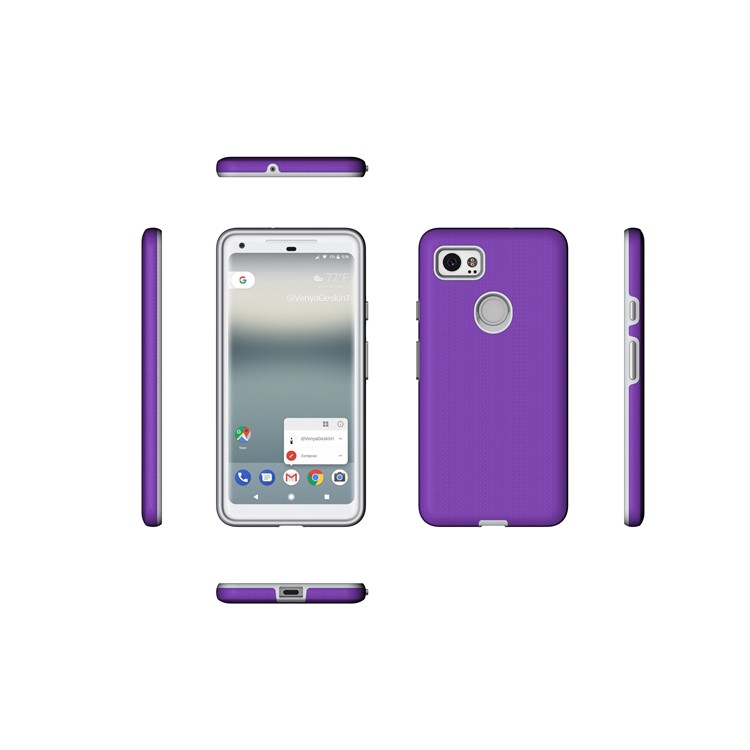 Anti-skid Hybrid PC + TPU Armor Back Casing for Google Pixel 2 XL - Purple-3