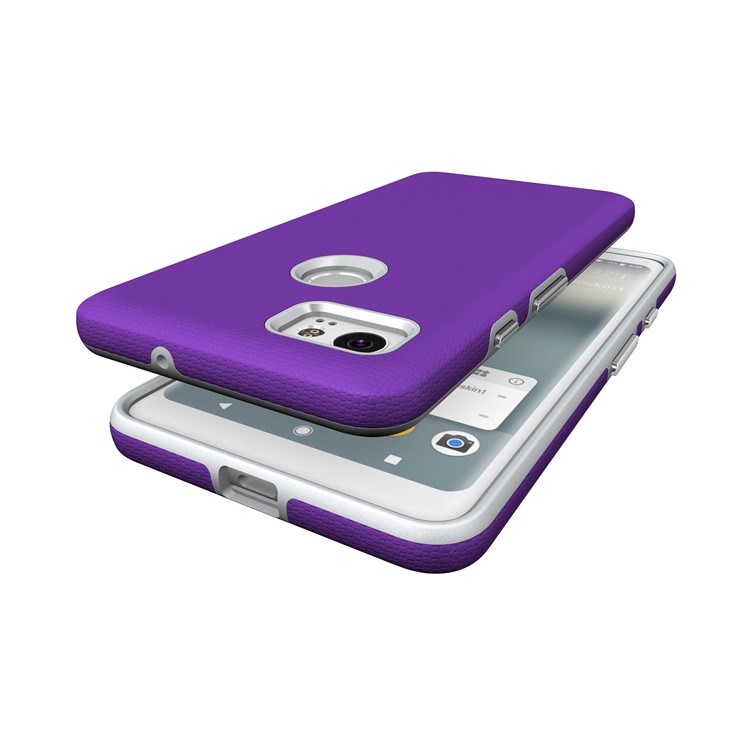 Anti-skid Hybrid PC + TPU Armor Back Casing for Google Pixel 2 XL - Purple-6