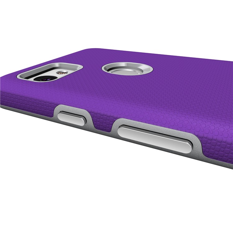 Anti-skid Hybrid PC + TPU Armor Back Casing for Google Pixel 2 XL - Purple-7