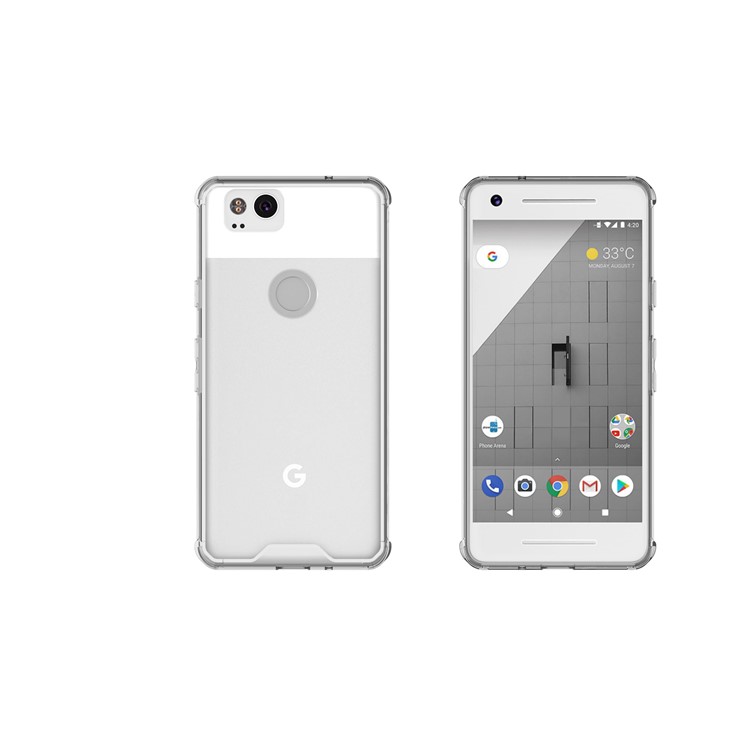 TPU + Transparent Acrylic Protective Mobile Phone Cover for Google Pixel 2 - Transparent-12