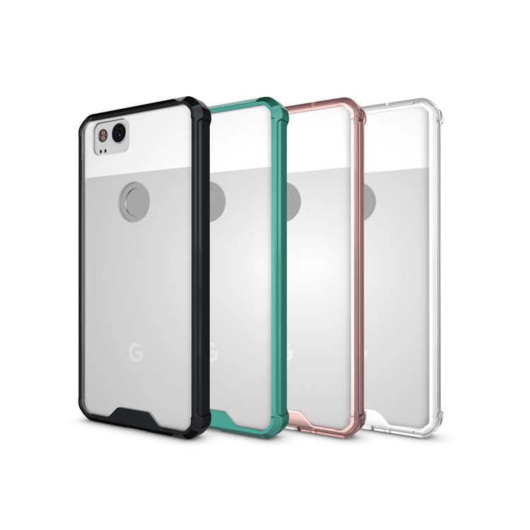 TPU + Transparent Acrylic Protective Mobile Phone Cover for Google Pixel 2 - Transparent-13