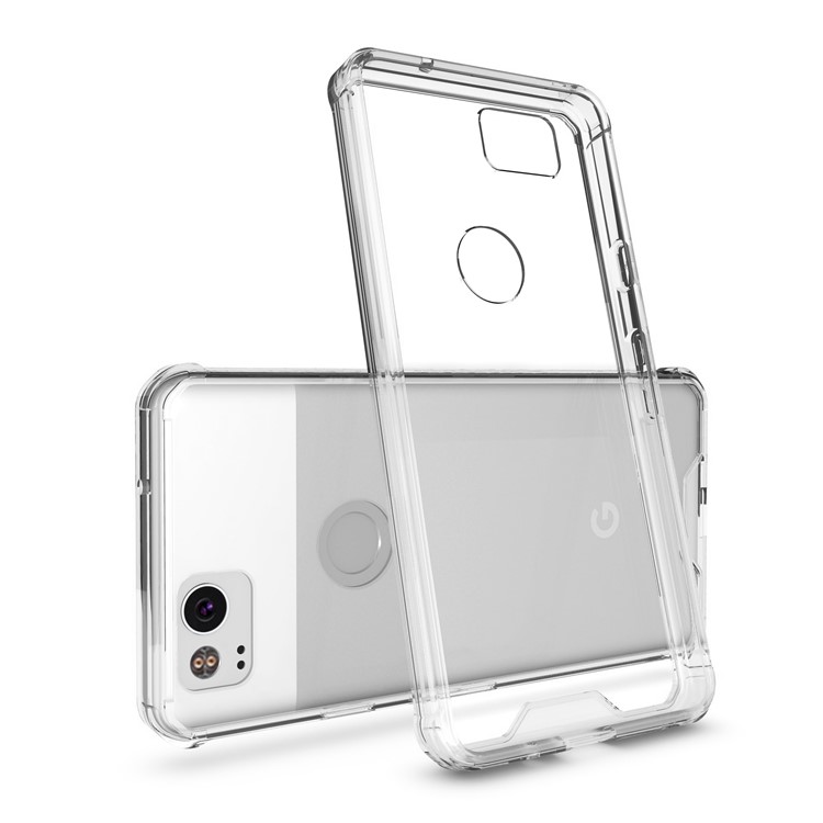 TPU + Transparent Acrylic Protective Mobile Phone Cover for Google Pixel 2 - Transparent-2