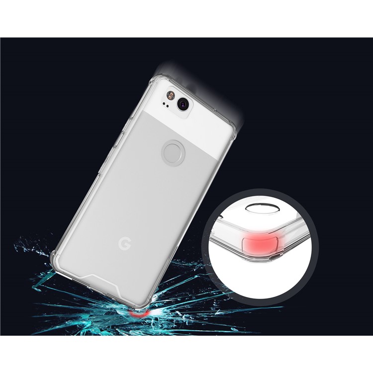 TPU + Transparent Acrylic Protective Mobile Phone Cover for Google Pixel 2 - Transparent-4
