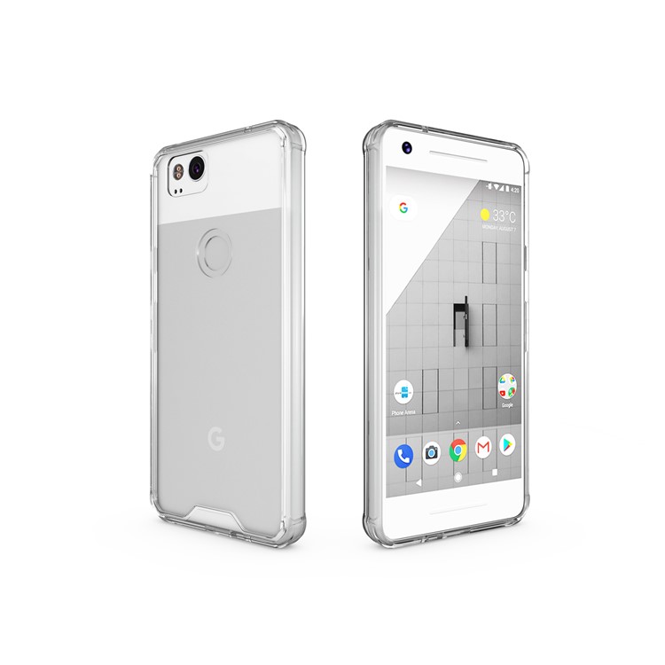 TPU + Transparent Acrylic Protective Mobile Phone Cover for Google Pixel 2 - Transparent-8